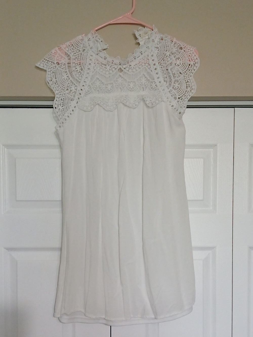 Entro White Lace Detail Dress